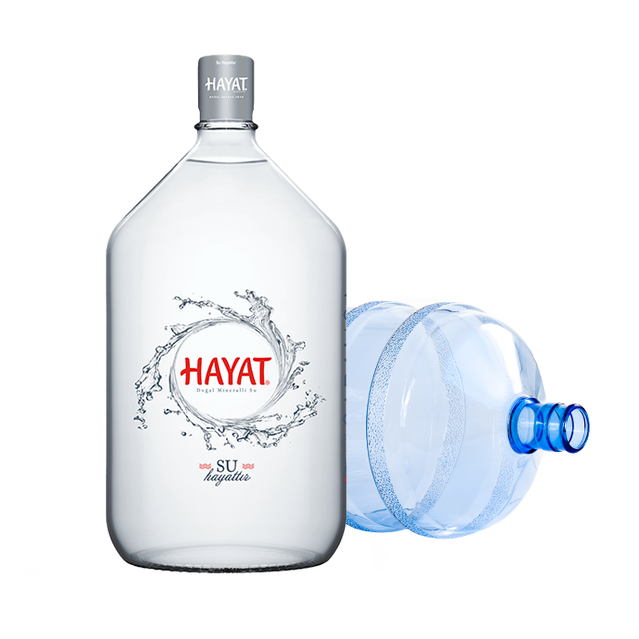 Hayat 15L Cam Damacana Su (19L Cam Damacana Değişimli)